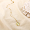 Collier double face acier nacre arbre de vie cœur 0126116 doré