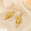Boucles d’oreilles homard acier inoxydable 0326036 doré