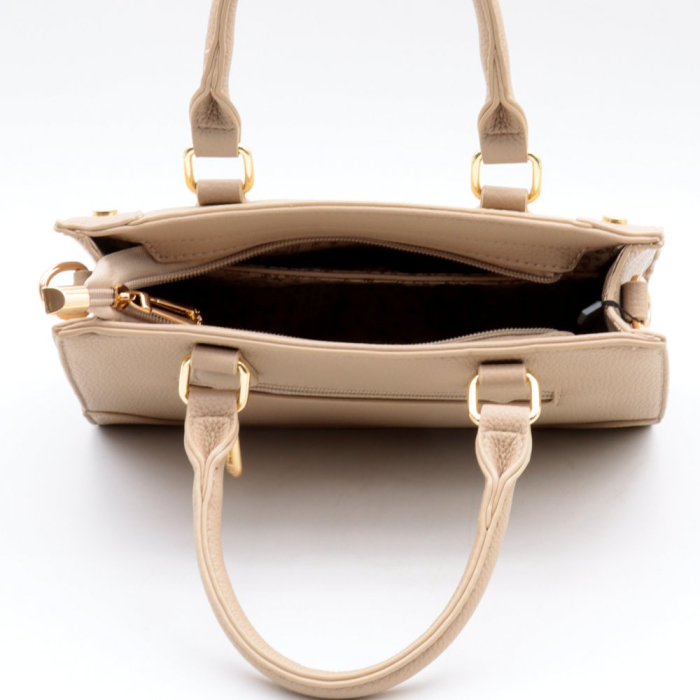 Sac à Main Flora&Co Simili-Cuir Grainé Style City Chic Structuré 0926043 naturel/beige