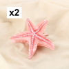 2 Pinces griffes cheveux étoile de mer résine marbré 0626040 rose