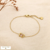 Bracelet marin crabe acier inoxydable strass 0226196 doré