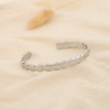 Bracelet jonc ouvert acier inoxydable coeur 0226082 argenté