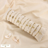 Ensemble 12 bracelets acier inox perle acrylique 0226197 doré