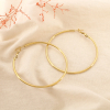 Boucles d’oreilles créoles acier inoxydable 60mm 0326177 doré