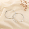 Boucles d’oreilles créoles acier inoxydable 50mm 0326178 argenté