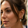 2 Bagues d'oreilles acier inoxydable strié tube 0326165 doré