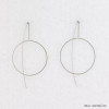 Boucles d'oreilles pendantes anneaux métal 0313630-argenté