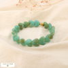 Bracelet jonc acier inoxydable cœur résine marbrée 0226237 bleu turquoise