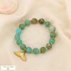 Bracelets acier queue de baleine résine élastique 0226239 vert
