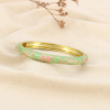 Bracelet jonc ouvrable floral métal émail strass 0226208 multi2