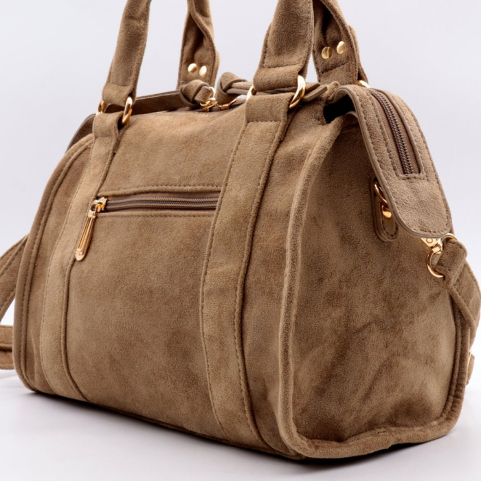 Sac Bowling Flora&Co simili-cuir daim 0926507 taupe