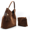 Sac Hobo Flora&Co simili-cuir daim pochette amovible 0926509 marron foncé