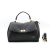 Sac à main Flora&Co simili-cuir grainé rabat fermoir tourniquet 0926511 noir