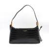 Sac baguette porté épaule Flora&Co simili-cuir croco 0926512 noir
