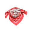 Carré satin motif cachemire Paisley polyester 0726520 rouge