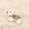 Broche épingle chien résine marbré métal 0525508 naturel/beige