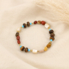 Bracelet élastique acier pierres nacre multicolore 0226568 multi