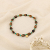 Bracelet élastique acier pierres style œil de tigre 0226566 marron