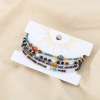 Ensemble 4 bracelets vert acier pierre perle cristal 0226562 bleu foncé