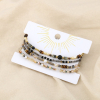 Ensemble 4 bracelets gris acier pierre perle nacre 0226563 gris foncé