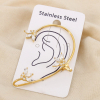 Ear cuff contour d'oreille acier strass floral 0326523 doré