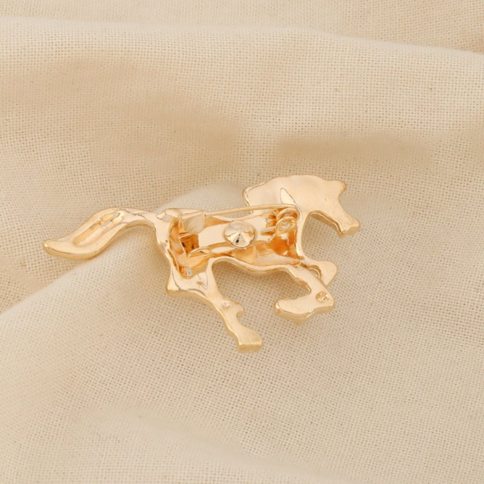 Broche épingle métal cheval en mouvement 0526520 doré