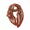 Foulard plissé viscose imprimé bohème floral 0726503 rouge bordeaux