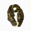 Foulard viscose motif tigre 0726530 vert kaki