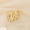 Broche épingle acier inox entrelacé contemporain 0526529 doré