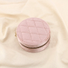 Boîte à bijoux velours matelassé fermeture éclair 0626522 rose nude