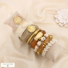 Ensemble 8 bracelets acier résine nuance taupe 0226246 taupe