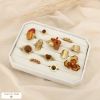 Ensemble 12 bagues ouvertes acier inox nuance camel 0426545 cognac