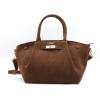 Mini sac cabas Flora&Co simili-cuir daim 0926523 marron foncé