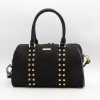 Sac bowling Flora&Co simili-cuir daim clous dorés 0926527 noir