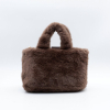 Sac à main Flora&Co fausse fourrure synthétique 0926528 marron foncé